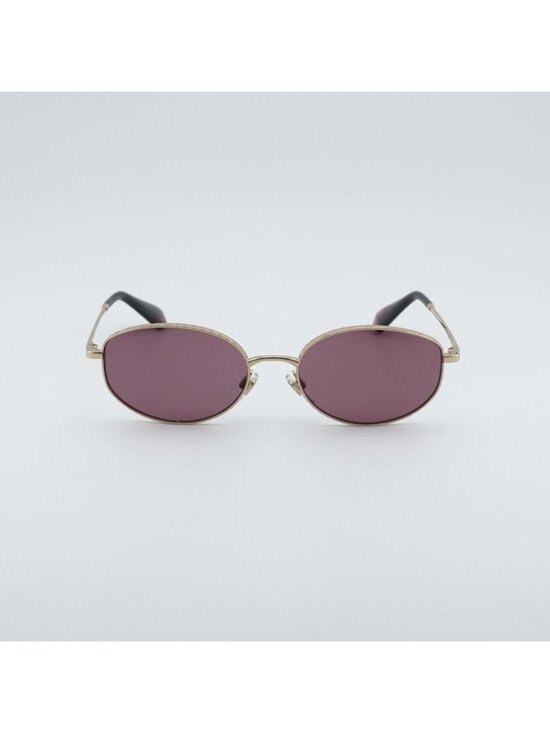 Burberry BE3169 11091A Sunglasses Gold Oval Frame, Violet Lenses main image 10